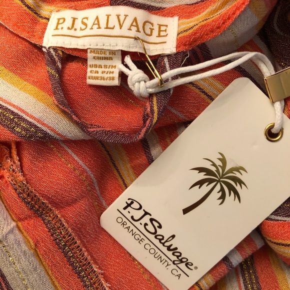 PJ Salvage NWT Metal Slow Jams open Striped Duster cardigan robe Size S/M - Picture 13 of 14